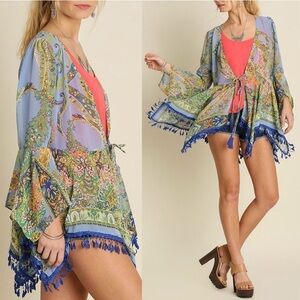 Umgee Assymetrical Hem Kimono